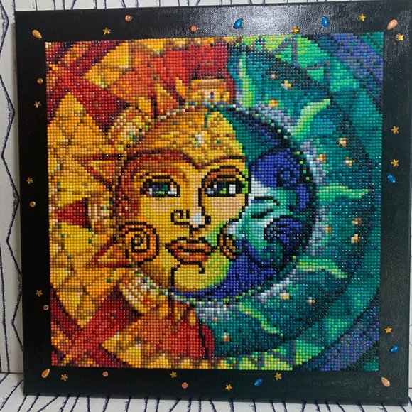 Moon & Sun on 14 x 14" Canvas - Picture 1 of 9
